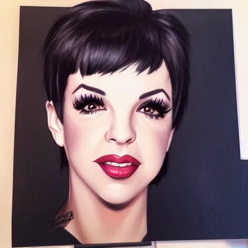 Prompt: liza minnelli drawn by artgerm