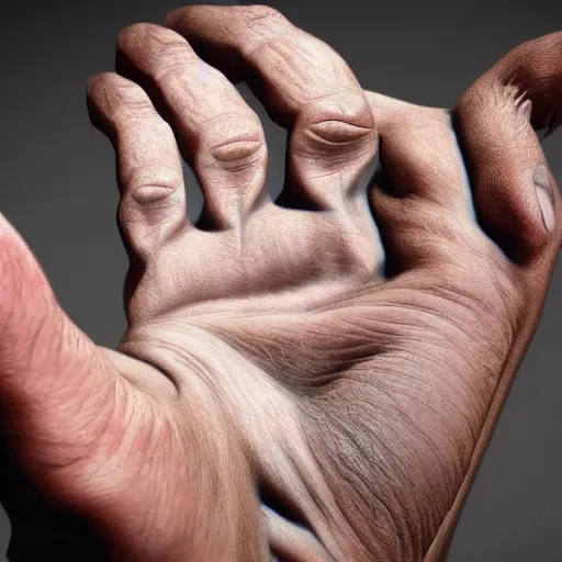 Prompt: A realistic human hand