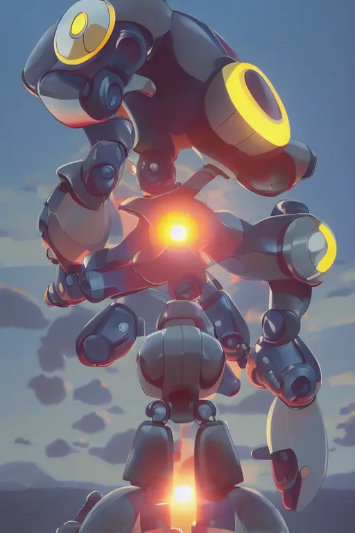 Image similar to metabots medabots medarotto medarot robot minimalist comics, behance hd by jesper ejsing, by rhads, makoto shinkai and lois van baarle, ilya kuvshinov, rossdraws global illumination ray tracing hdr radiating a glowing aura