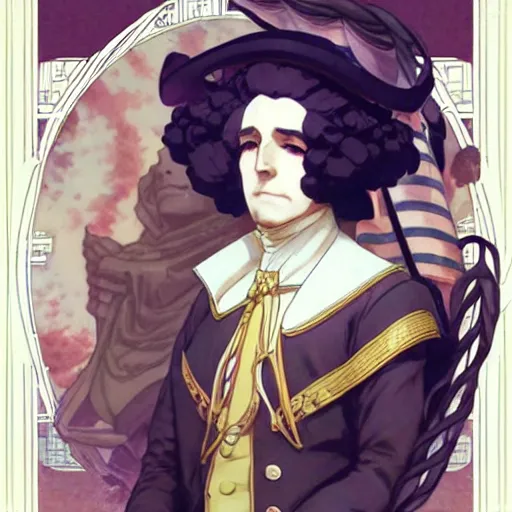 Image similar to symmetry!! portrait of george washington as an anime girl by krenz cushart and mucha and akihito yoshida and greg rutkowski,