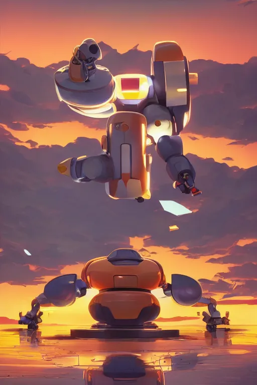 Image similar to metabots medabots medarotto medarot robot minimalist comics, behance hd by jesper ejsing, by rhads, makoto shinkai and lois van baarle, ilya kuvshinov, rossdraws global illumination ray tracing hdr radiating a glowing aura