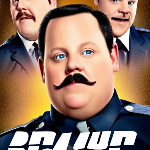 Prompt: Movie Poster for Paul Blart 3: More Mall More Cop