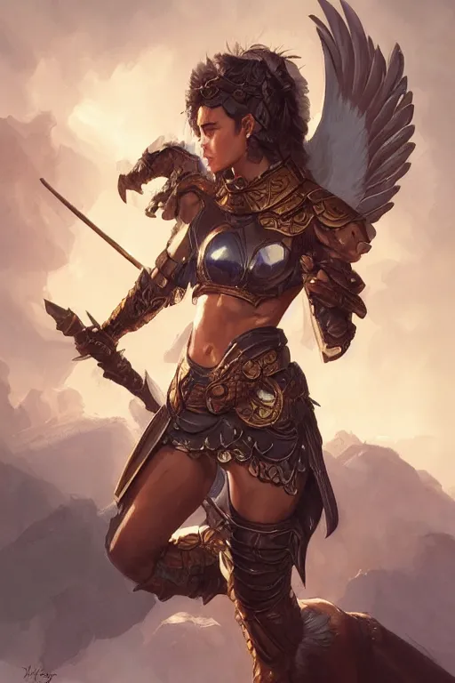 Image similar to amazon valkyrie athena, d & d, fantasy, portrait, highly detailed, headshot, digital painting, trending on artstation, concept art, sharp focus, illustration, art by artgerm and greg rutkowski and magali villeneuve