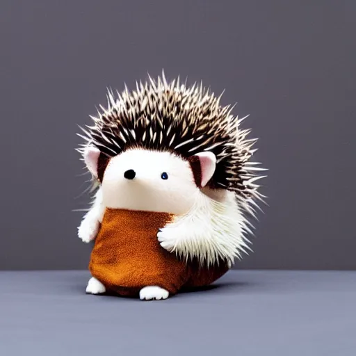 Image similar to cute fumo plush of a hedgehog girl with prickly spines, character design contest winner, silhouette, artstation, vray, anime girl, black and white and read, heart