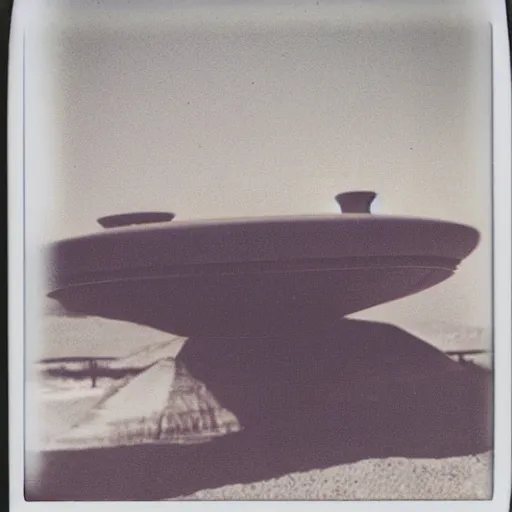 Prompt: Polaroid photo of alien spacecraft