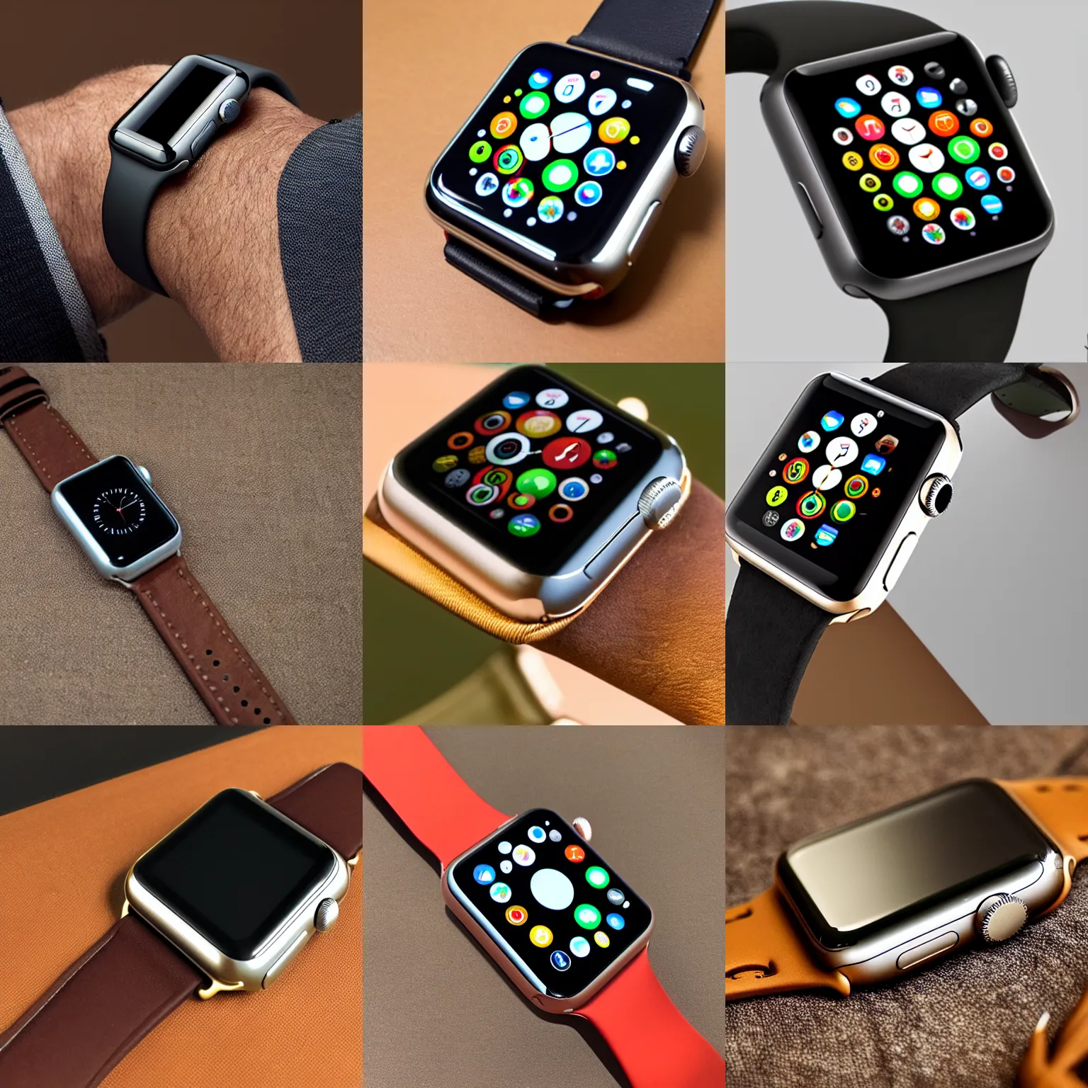 Prompt: the new apple watch, releasing 2 0 2 5, now featuring a built - in gun, improved user experience, now able to hunt wild game from the comfort of your wrist, hunting rifle attachment, only from apple, product image, advertisement