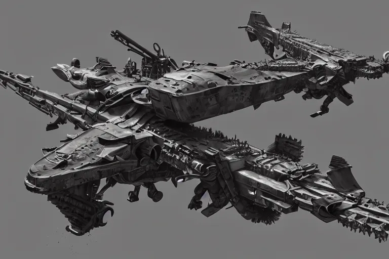 Prompt: military drone, with chainsaw, futuristic, apocalyptic, by jon aaron kambeitz, katsuhiro otomo, heng z, concept art, insanely detailed, raytracing, octane, unreal engine, trending on artstation