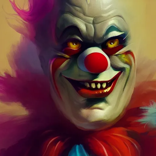 Prompt: concept art of clown by jama jurabaev, cinematic shot, brush hard, artstation, cgsociety, high quality, brush stroke