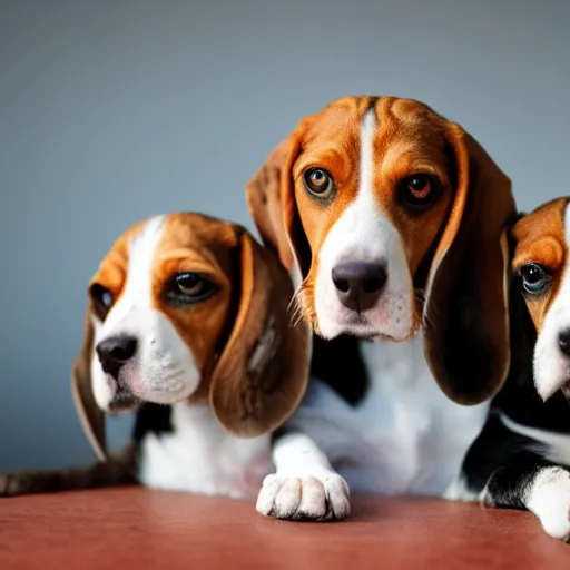 Image similar to a beagle with two heads