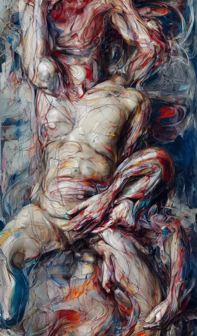 Image similar to it is only with the heart that one can see rightly ; what is essential is invisible to the eye. full body by jenny saville, scifi, neo - gothic, intricate, rich deep colors. part by james jean, part by adrian ghenie and gerhard richter.