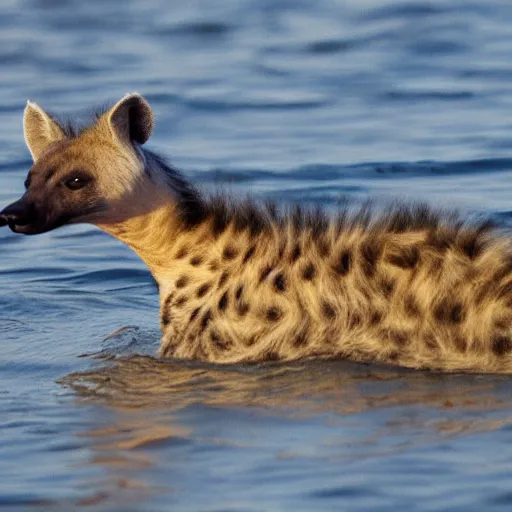 Prompt: photo of a hyena goose hybrid