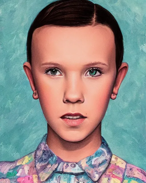 Image similar to portrait of millie bobby brown