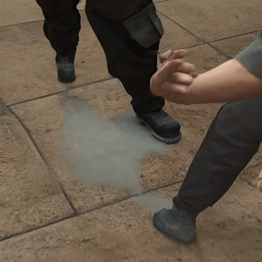 Prompt: hazmat team removes crusty stained stiff sock using tongs taking photos, photorealistic, unreal engine