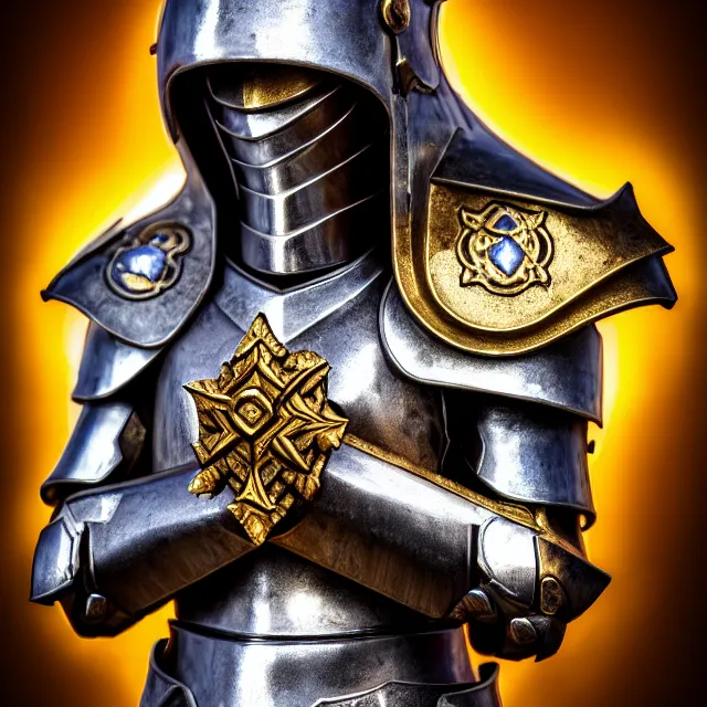 Image similar to photo of a holy paladin, highly detailed, 4 k, hdr, smooth, sharp focus, high resolution, award - winning photo