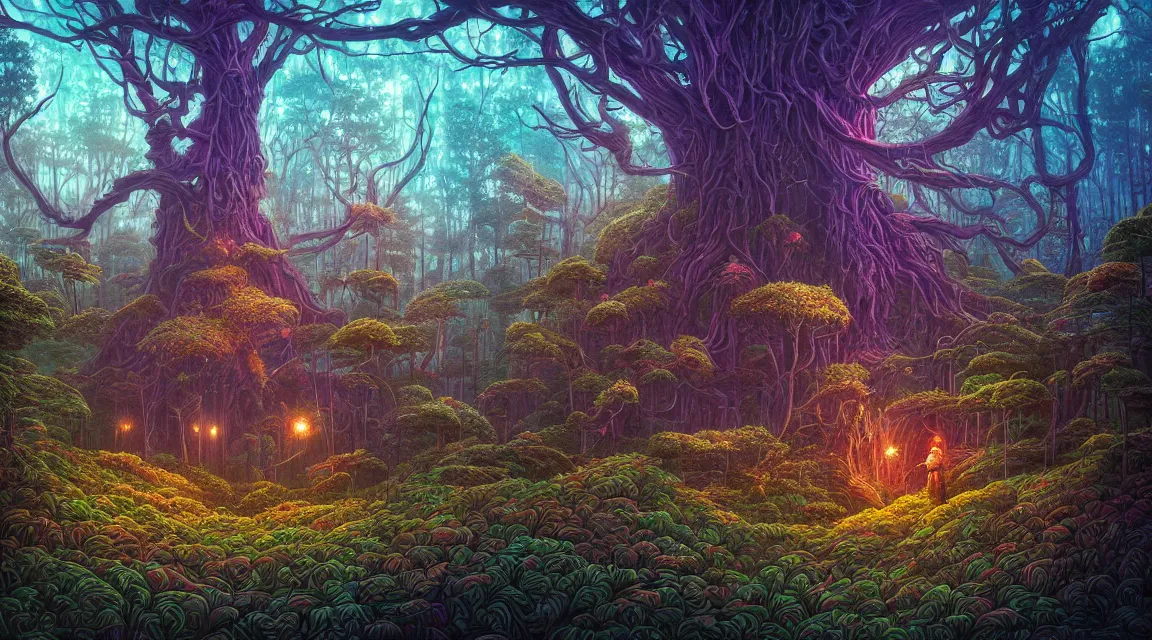 Image similar to fantasy forest. macro. dan mumford beeple. michael cheval. anato finnstark. naomi okubo.