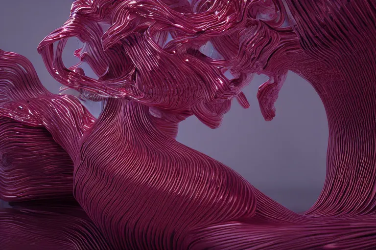 Image similar to Painful pleasures by Lynda Benglis, octane render, 4k, 8k, sharp, very very beautiful, stunning, (twisted flux), vanishing!