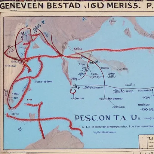 Prompt: general battle plan for the invasion of the soviet union in 1 9 4 0 the plan is mark with a blue line present the movement