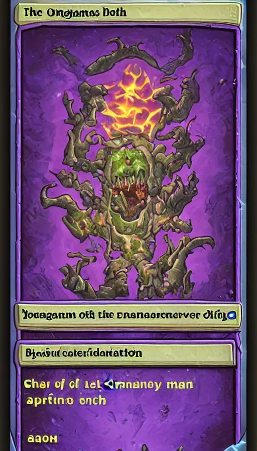 Image similar to The end of an organism, from Hearthstone