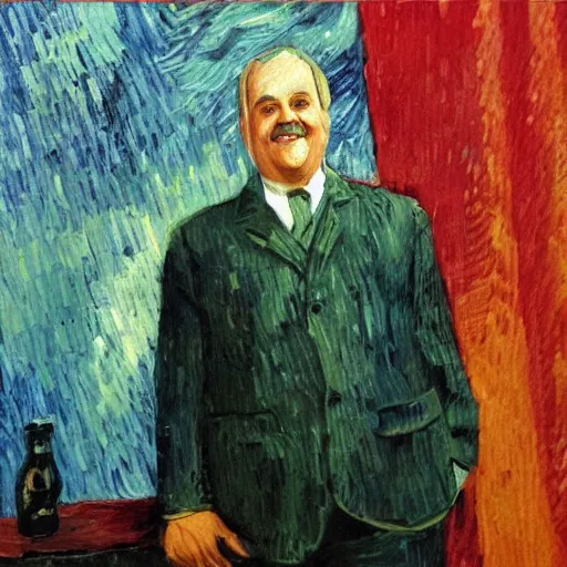 Prompt: a painting of christopher hewett playing tv sitcom character mr. belvedere, trending on artstation, impressionist style, gogh