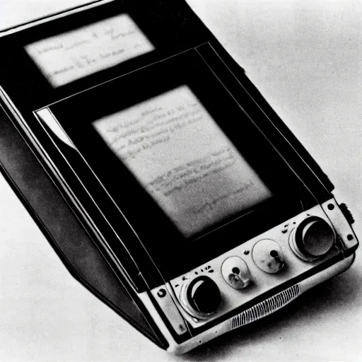 Image similar to a photo of an iPod portable radio, manufactured in the 1930s, 1935