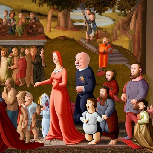 Prompt: family guy renaissance painting