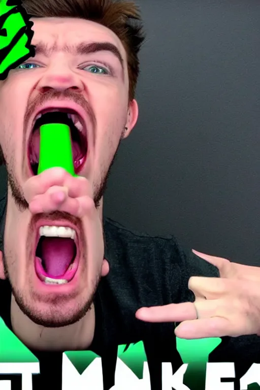 Image similar to Jacksepticeye screaming at the top of his voice