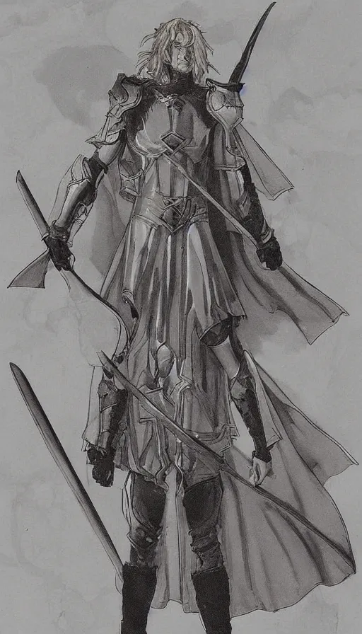 Image similar to siegfried from the nibelungen saga, costume design, full body