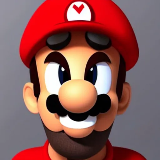 Prompt: photo of a dark haired man with long face, dark brown eyes and eyelashes, moustache, long nose, stubble wearing mario outfit