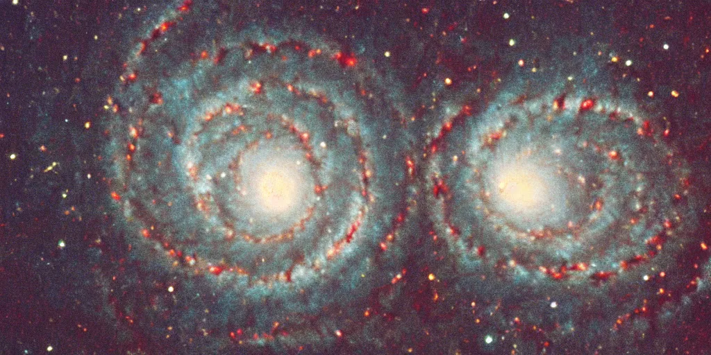 Image similar to View of the spiral galaxy, Kodak Gold 200, Megapixel