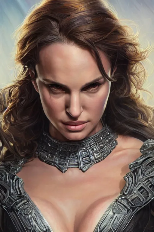 Image similar to muscled Natalie Portman as a ruggedly handsome hero, intricate, elegant, highly detailed, centered, digital painting, artstation, concept art, smooth, sharp focus, illustration, art by artgerm and donato giancola and Joseph Christian Leyendecker, Ross Tran, WLOP