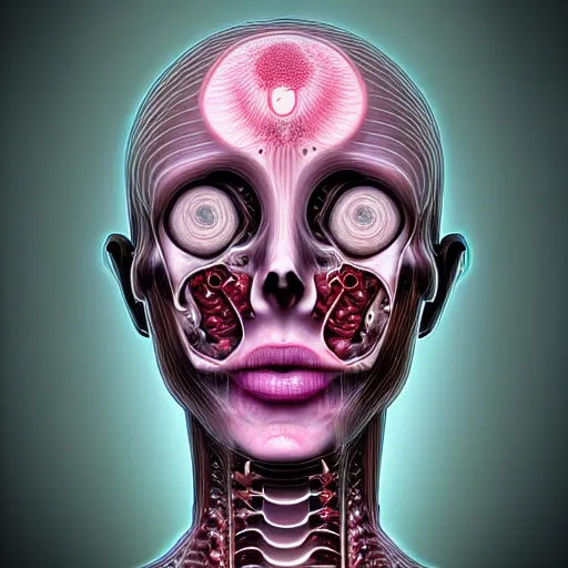 Image similar to an evolved human with new organs to thrive in the future ( body horror ), award winning digital art by philip hood