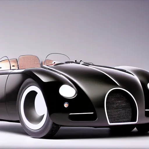 Image similar to a 2 0 2 5 bugatti type 5 7 sc atlantic concept, studio lighting