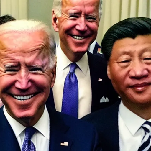 Prompt: Joe Biden's selfie taken directly after launching nukes at China, trending on twitter, trending on Instagram, viral photo