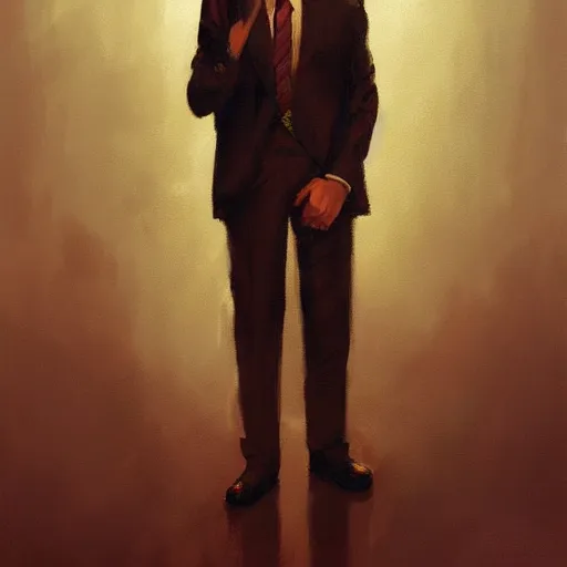 Prompt: oil painting of a man in a suit indifferent to an poor and orphan boy who asks, by greg rutkowski, artstation