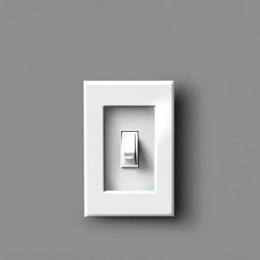 Image similar to a cast concrete light switch. Plain white background