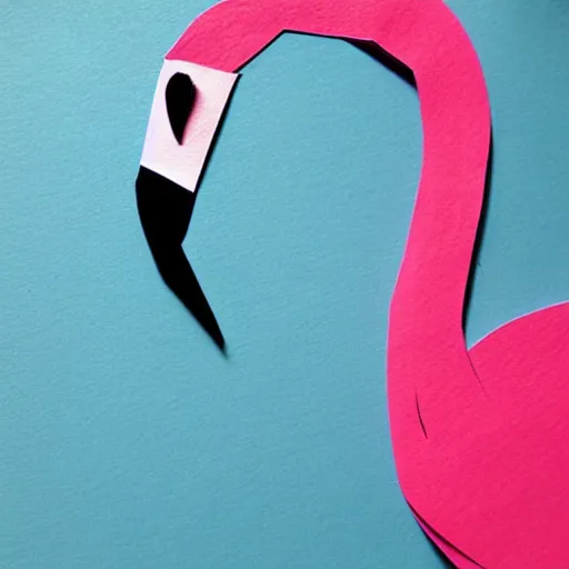 Image similar to flamingo paper art