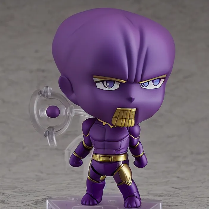 Prompt: thanos, an anime nendoroid of thanos, figurine, detailed product photo