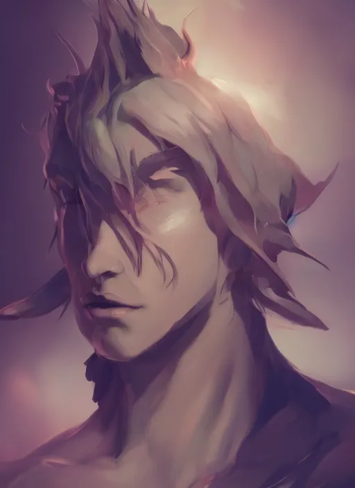 Prompt: detailed beautiful male character art, concept art, depth of field, on amino, by sakimichan patreon, wlop, weibo, bcy. net, bcy high quality art on artstation.