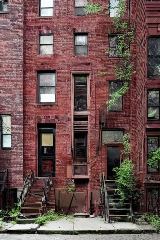 Image similar to (((((a ramshackle manhattan brick brownstone deep in the forest))))) by Jiayan Li!!!!!!!!!!!!!!!!!!!!!!!!!!!
