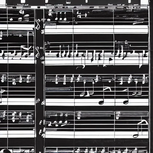 Image similar to a simple, legible sheet music recording the score of a famous TV show opening