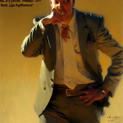 Image similar to 2 legit 2 quit, painting by gaston bussiere, craig mullins, j. c. leyendecker