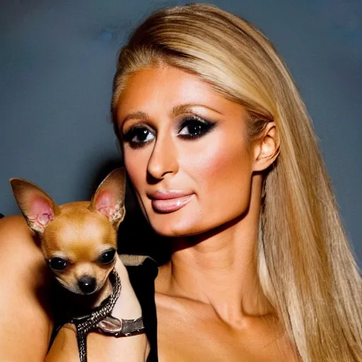 Image similar to Paris Hilton as a Chihuahua