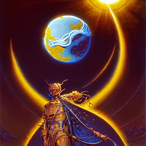 Image similar to The Sun King, by James C. Christensen and Michael Whelan and Bruce Pennington