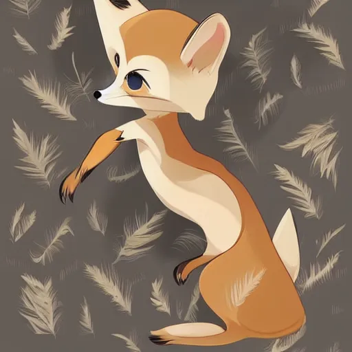 Image similar to fennec fox, clean cel shaded vector art. shutterstock. behance hd by lois van baarle, artgerm, helen huang, by makoto shinkai and ilya kuvshinov, rossdraws, illustration, foolish