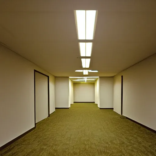 empty 9 0 s office building with no windows doors or, Stable Diffusion