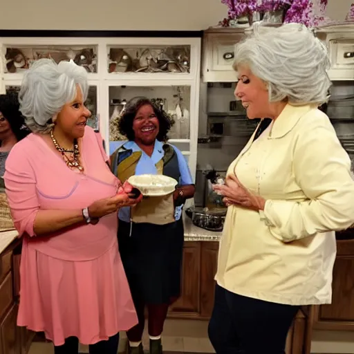 Prompt: Dr Duuh visits Paula Deen