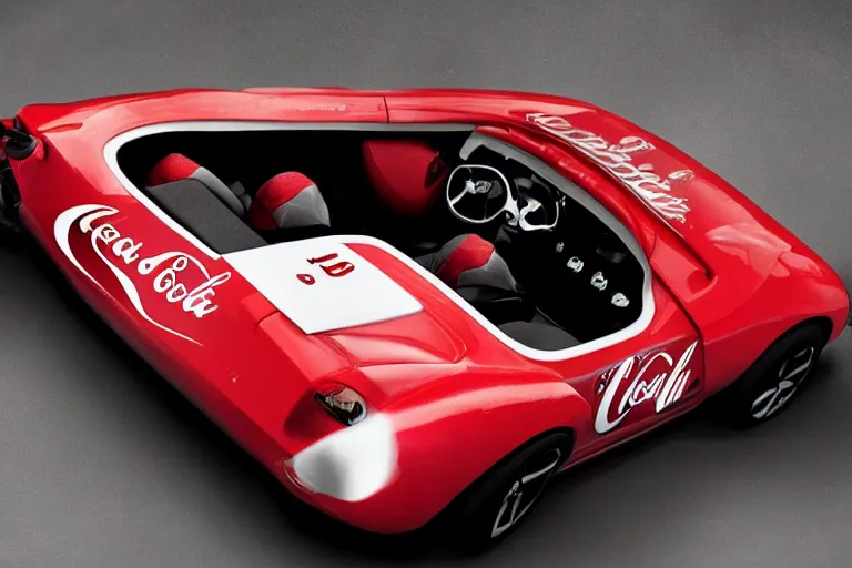 Prompt: Coca Cola sports car