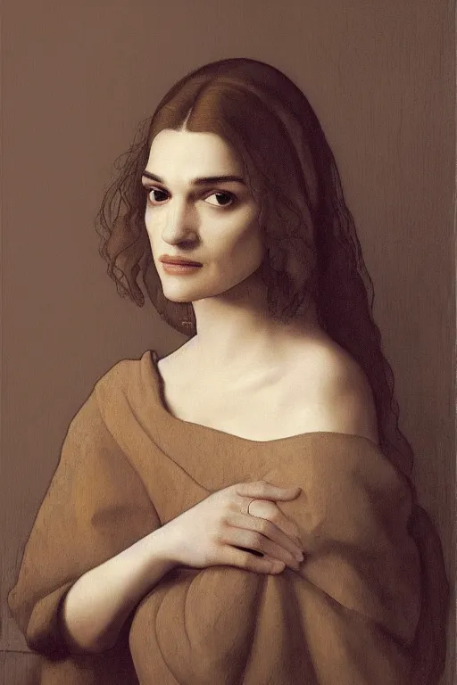 Prompt: portrait en buste of rachel weisz by johannes vermeer, baroque, the mummy rachel weisz, intricate, highly detailed, artstation, illustration