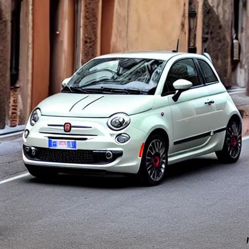 Image similar to fiat 5 0 0 supercar in rome