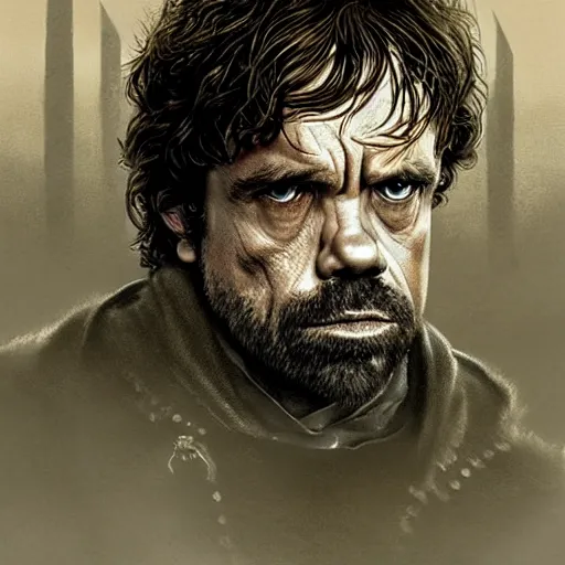 Image similar to tyrion lannister in blade runner, light stubble, digital art, photorealistoc, art by greg rutkowski, hyperdetailed, western comic style, comic, comic style, sharp lineart, professional lighting, deviantart, artstation, trevor henderson, rossdtaws, cinematic, dramatic